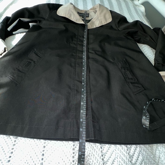 Vintage Forecaster Black Button Up Lightweight Jacket with Tan Interior Large - Picture 9 of 9